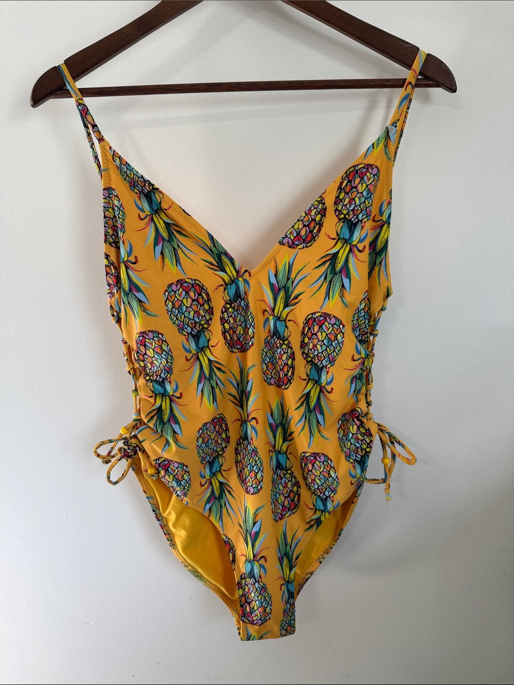 intimissimi Yellow Pineapple Print One-Piece Swimsuit